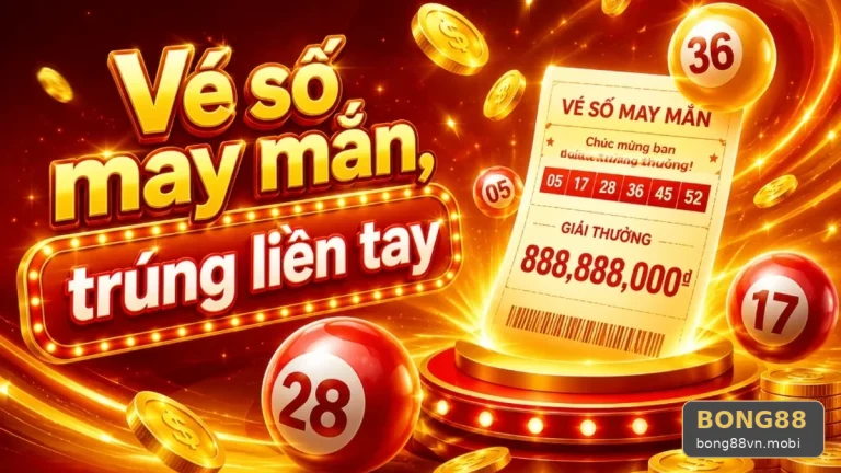 Vệt in chìm trên vé số và bảng công bố kết quả xổ số BONG88
